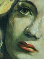 Tableau moderne portrait jeune femme blonde 1950 Pin Up Cinema Schmidt Harcourt - Miniature 9