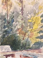 Ancien dessin paysage bord de rivière la Marne à Chelles Mattéo Brondy - Miniature 4