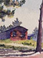 Ancien dessin paysage Forêt de Pins Maison dans les Landes Mattéo Brondy - Miniature 2