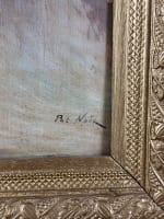 Tableau ancien Pol Noël marine bateau à vapeur voilier phare Royan XIXe port - Miniature 7