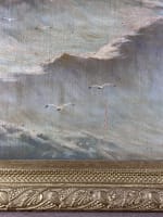 Tableau ancien Pol Noël marine bateau à vapeur voilier phare Royan XIXe port - Miniature 9