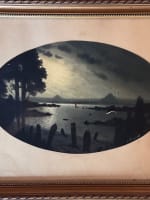 Beau dessin ancien Istanbul mosquée Bosphore la nuit Onnik der Azarian arménien - Miniature 2