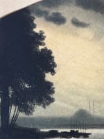 Beau dessin ancien Istanbul mosquée Bosphore la nuit Onnik der Azarian arménien - Miniature 7