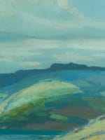 Tableau ancien paysage panoramique pins parasol Landes rivière Pierre Roblin - Miniature 7