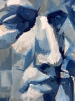 Pierre Jourda ancien tableau auto portrait cubiste Toulouse 1950 expressionnist - Miniature 6