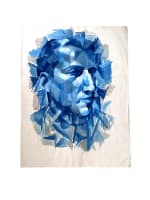 Pierre Jourda ancien tableau auto portrait cubiste Toulouse 1950 expressionnist - Miniature 9