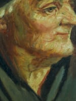 Tableau ancien portrait de femme normande Villers-sur-Mer signé Lucien Jonas - Miniature 6