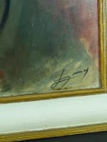 Tableau ancien portrait de femme normande Villers-sur-Mer signé Lucien Jonas - Miniature 7