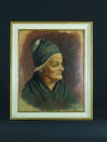 Tableau ancien portrait de femme normande Villers-sur-Mer signé Lucien Jonas - Miniature 9