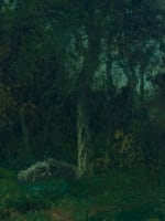 Ancien tableau école de Barbizon animé forêt signé Narcisse Diaz XIXe toile cadre - Miniature 7