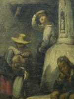 Beau tableau huile sur toile beaux paysage Jean Louis Gintrac vendangeur vin 1835 - Miniature 3