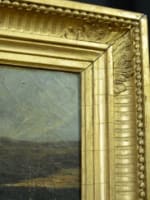 Beau tableau huile sur toile beaux paysage Jean Louis Gintrac vendangeur vin 1835 - Miniature 6