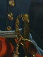 Grand tableau ancien portrait d'homme costume paysage Thomas Degeorge élève David - Miniature 10