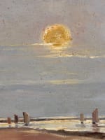 Tableau ancien plage paysage dune lapin marine bateau Le Touquet Fernand Maissen - Miniature 6