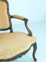 Ancien salon Louis XV fauteuil cabriolet chaise XVIIIe x 4 Jean Baptiste Gourdin - Miniature 5