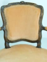 Ancien salon Louis XV fauteuil cabriolet chaise XVIIIe x 4 Jean Baptiste Gourdin - Miniature 6