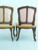 Ancien salon Louis XV fauteuil cabriolet chaise XVIIIe x 4 Jean Baptiste Gourdin - Miniature 8