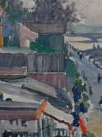 Ancien tableau Paris Belle époque la Seine animée tour Eiffel Henry Laurent XIXe - Miniature 3