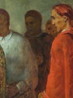 Ancien tableau romantique Ary Scheffer portrait pape Clément jésuites histoire - Miniature 5