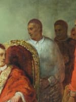 Ancien tableau romantique Ary Scheffer portrait pape Clément jésuites histoire - Miniature 7