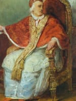 Ancien tableau romantique Ary Scheffer portrait pape Clément jésuites histoire - Miniature 8