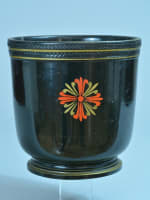 Bernhard Bloch ancien cache pot céramique humoristique portrait couple cravate - Miniature 4