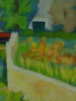 Beau tableau ancien Jean Bellon paysage lyonnais Rhône Liergues Lauris vignes x3 - Miniature 2