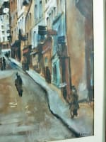 Tableau ancien vue de rue 5e Quartier Latin Paris Cesar Bron Vlaminck art deco - Miniature 2