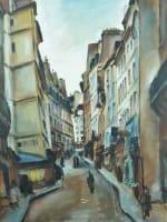 Tableau ancien vue de rue 5e Quartier Latin Paris Cesar Bron Vlaminck art deco - Miniature 3