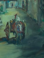 Tableau ancien école portugaise Lisbonne scène animée village Lucília DE BRITO - Miniature 7