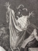 Ancienne gravure La ruse d'amour diable satanique magie Borel Baquoy Marel XVIIIe - Miniature 1