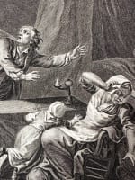 Ancienne gravure La ruse d'amour diable satanique magie Borel Baquoy Marel XVIIIe - Miniature 3