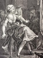 Ancienne gravure La ruse d'amour diable satanique magie Borel Baquoy Marel XVIIIe - Miniature 4