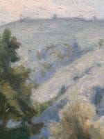 Tableau ancien paysage été vieille maison coline Albas Quercy Lot Chauvelot - Miniature 6