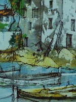Tableau moderne marine le port de Saint-Tropez La Ponche bateau Bernard Dufour - Miniature 3