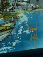 Tableau moderne marine le port de Saint-Tropez La Ponche bateau Bernard Dufour - Miniature 5