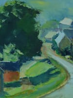 Ancien tableau vue de village vendéen signé Condemine cadre Sennelier HST XXe - Miniature 6