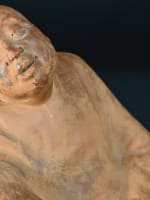 Ancienne sculpture Gaston Hauchecorne au chinois béat extase Bouddha Art Déco - Miniature 3