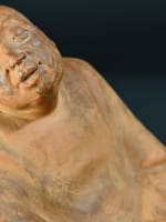 Ancienne sculpture Gaston Hauchecorne au chinois béat extase Bouddha Art Déco - Miniature 4