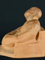 Ancienne sculpture Gaston Hauchecorne au chinois béat extase Bouddha Art Déco - Miniature 9