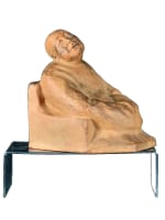 Ancienne sculpture Gaston Hauchecorne au chinois béat extase Bouddha Art Déco - Miniature 13