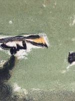 Cassigneul Honfleur litho femme parapluie mer bateau couleurs - Miniature 6