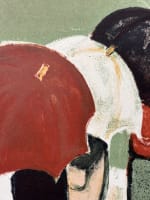 Cassigneul Honfleur litho femme parapluie mer bateau couleurs - Miniature 7