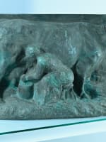 Ancien bronze la laitière vache traite naturalisme art nouveau signé Abbal - Miniature 3