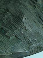 Ancien bronze la laitière vache traite naturalisme art nouveau signé Abbal - Miniature 8