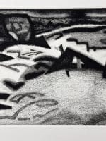 Gravure originale de Jacques Ramondot paysage synthétique Mollières art - Miniature 2