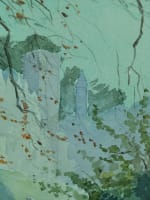 Beau tableau ancien vue de château Henri IV Pau Béarn Louis Audoin paysage 1930 - Miniature 4