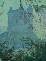 Beau tableau ancien vue de château Henri IV Pau Béarn Louis Audoin paysage 1930 - Miniature 5