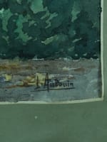 Beau tableau ancien vue de château Henri IV Pau Béarn Louis Audoin paysage 1930 - Miniature 7