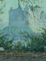 Beau tableau ancien vue de château Henri IV Pau Béarn Louis Audoin paysage 1930 - Miniature 8